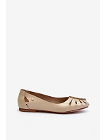 Zazoo 10009 Pohodlné Dámské Kožené Baletky Beige Zazoo 10009 Pohodlné Dámské Kožené Baletky Beige