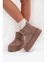 Dámské Sněhule S Elastickou Vsadkou Khaki Kiora Dámské Sněhule S Elastickou Vsadkou Khaki Kiora