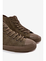 Pánské Zateplené Tenisky Z Eko Kůže Big Star OO174250 HI-POLY SYSTEM Khaki Pánské Zateplené Tenisky Z Eko Kůže Big Star OO174250 HI-POLY SYSTEM Khaki