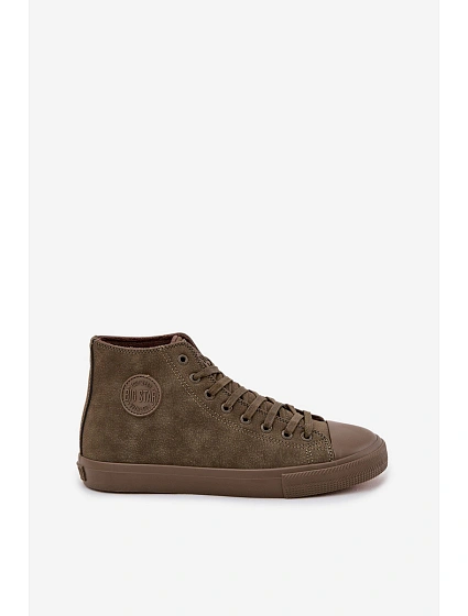 Pánské Zateplené Tenisky Z Eko Kůže Big Star OO174250 HI-POLY SYSTEM Khaki Pánské Zateplené Tenisky Z Eko Kůže Big Star OO174250 HI-POLY SYSTEM Khaki