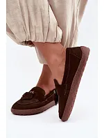 Mokasiny Barefoot z přírodního semiše Zazoo 10220 Hnědé Mokasiny Barefoot z přírodního semiše Zazoo 10220 Hnědé