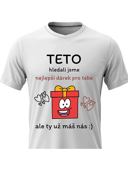 Dámské bavlněné tričko s potiskem - NEJLEPŠÍ DÁREK PRO TETU - bílé Dámské bavlněné tričko s potiskem - NEJLEPŠÍ DÁREK PRO TETU - bílé