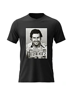 Dámské bavlněné tričko s potiskem - PABLO ESCOBAR - černé Dámské bavlněné tričko s potiskem - PABLO ESCOBAR - černé