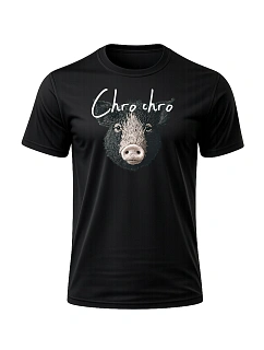 Pánské bavlněné tričko s potiskem - CHRO CHRO - černé