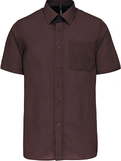 Kariban K 551 Popelínová košile "Ace" s krátkým rukávem 20.K551 brown