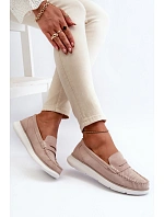 Sametové mokasíny na platformě Sergio Leone SP012 Beige Sametové mokasíny na platformě Sergio Leone SP012 Beige