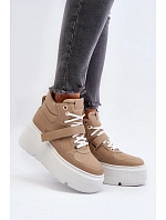 Zazoo 3450 Dámské Kožené Tenisky Beige Zazoo 3450 Dámské Kožené Tenisky Beige