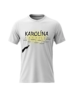 Dámské bavlněné tričko s potiskem - VLASTNOSTI - KAROLÍNA - bílé