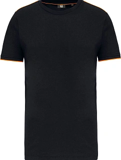 WK WK 3020 Pánské pracovní tričko "Day-to-Day" 20.3020 black/orange