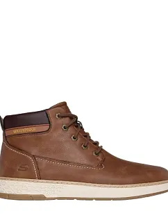 Pánské boty Skechers Garlan Deno, hnědé, 205235 BRN
