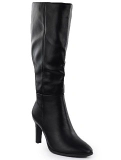 Dámské černé kozačky Jezzi na podpatku ASA271-2