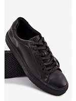 Kožené Pánské Tenisky Big Star SS174121 Černé Kožené Pánské Tenisky Big Star SS174121 Černé