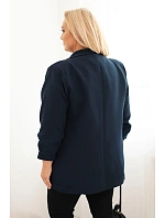 Dámská elegantní plus size blazer modrá Dámská elegantní plus size blazer modrá