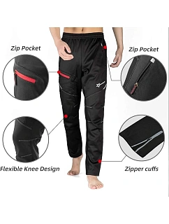 Rockbros pánské dlouhé kalhoty na kolo černé 2XL