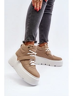 Zazoo 3450 Dámské Kožené Tenisky Beige Zazoo 3450 Dámské Kožené Tenisky Beige
