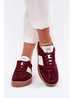 Semišové Sneakersy Dámské Daniel Lopez SS2D4023 Bordová