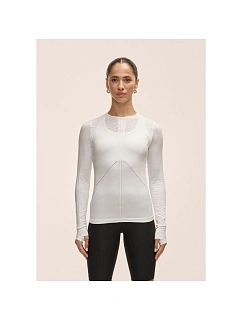 Dámské tričko Casall Maze Long Sleeve, bílé