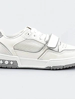 Bílo-šedé dámské dvoubarevné tenisky "adidasky" (AD-585)