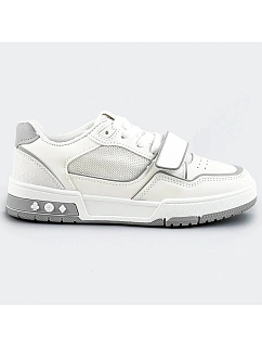 Bílo-šedé dámské dvoubarevné tenisky "adidasky" (AD-585)