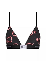 Dámské podprsenka 000QF7478E H1R černá se srdíčky - Calvin Klein