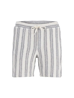 Jack&Jones pánské šortky JPSTJAIDEN COBA STRIPE JOG SHORTS REG SN 12274413 CLOUD DANCER/STRIPES