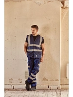 Yoko HVW 120 Hi-Vis síťovaná bezpečnostní vesta 79.W120 navy Yoko HVW 120 Hi-Vis síťovaná bezpečnostní vesta 79.W120 navy