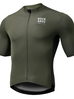 Cyklistický dres Rockbros 15220004002 ROAD TO SKY, pánský, s krátkým rukávem, velikost S – zelený