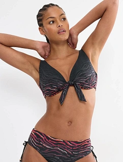 Vrchní díl plavek Summer Wild W animal BROWN - TRIUMPH