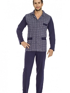 Rozepínané pánské pyžamo Luna 797 M-2XL