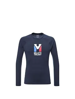 Pánské tričko MILLET Trilogy Wool Ts Ls M, tmavě modré