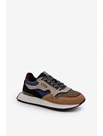 Pánské tenisky Big Star NN174320 s paměťovou pěnou Beige-modré Pánské tenisky Big Star NN174320 s paměťovou pěnou Beige-modré