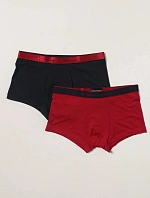 Pánské trenýrky 2 pack - 111210 1A598 - 50235 - černo/červená Emporio Armani
