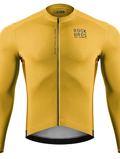Cyklistický dres Rockbros 15120015025 ROAD TO SKY pro muže, s dlouhým rukávem, velikost L – žlutý, pánský