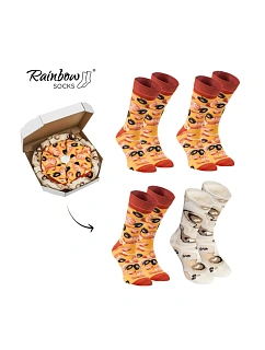 Rainbow Socks Pizza 4 páry mořských plodů