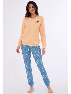 Pyžamo Cornette 467/373 Sovy dlouhé/r S-2XL dámské