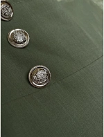 Elegantní široké dámské kalhoty khaki (33575) Elegantní široké dámské kalhoty khaki (33575)