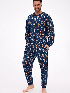 Kombinéza Cornette 196/295 Dog 2 long/r Christmas S-2XL pánská