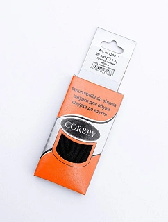 Tenké, kulaté šněrování Corbby Černé