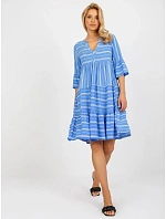 Dámské šaty D73771M30214F modré - FPrice Dámské šaty D73771M30214F modré - FPrice