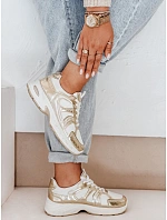 Dámské tenisky s plochou podrážkou GLISSWALK gold FashionStreet ZY1002 Dámské tenisky s plochou podrážkou GLISSWALK gold FashionStreet ZY1002