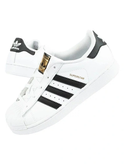 Dětská sportovní obuv Superstar W BA8378 Bílá s černou - Adidas Dětská sportovní obuv Superstar W BA8378 Bílá s černou - Adidas