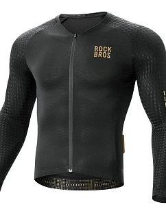Rockbros YDCX008 Cyklistický dres s dlouhým rukávem Diamond - velikost XXL - černý