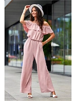 Dámský overal KMB0005 Pudr růžová - Roco Fashion Dámský overal KMB0005 Pudr růžová - Roco Fashion