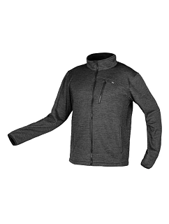 Mikina s knoflíky OUTDOOR, piké, šedá, velikost M