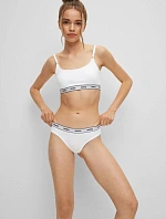 Dámská tanga Triplet Thong Stripe 3 pack 50469681 bílá - Hugo Boss