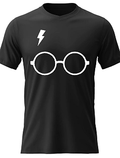 Dámské bavlněné tričko s potiskem - HARRY POTTER - černé