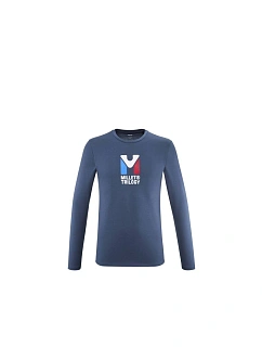 MILLET M Chamonix Tri Ts Ls – pánské tričko v tmavě modré barvě