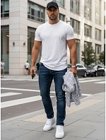 Pánské džíny slim fit navy blue FashionStreet UX4479 Pánské džíny slim fit navy blue FashionStreet UX4479