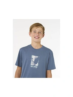 Tričko RIP CURL Raw Energy Frame Tee – chlapecké, tmavě modré