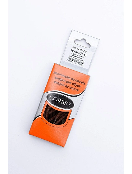 Hnědé Tenké Kulaté Šněrovací šněrovadla Corbby Hnědé Tenké Kulaté Šněrovací šněrovadla Corbby